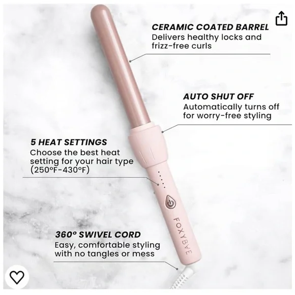 Foxybae 25mm curling wand. Brand new. Still in shrink wrapped packaging - Picture 4 of 4